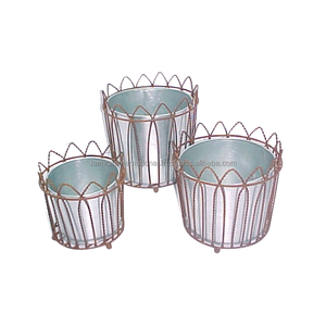 Juego de 6 macetas de diseño de lujo de Metal estándar superior con soporte para jardín de casa y restaurante accesorios de plantas florales de jardín - Product Image 2
