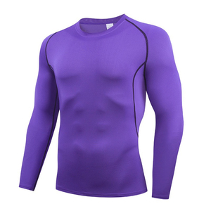 Haut de compression unisexe à col en V, manches longues, séchage rapide, respirant, sous-vêtement de sport, pour entraînement et hockey, hiver - Product Image 2