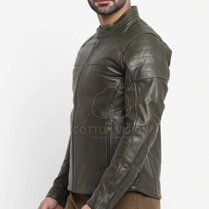 Créez votre propre veste en cuir tendance de haute qualité pour homme au meilleur prix, veste en cuir à manches longues - Product Image 2