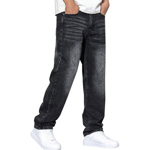 Jean Baggy Décontracté Homme Taille Mi-Haute à Boutons, 100% Coton Respirant et Écologique – Grande Vente, Qualité Supérieure - Product Image 1