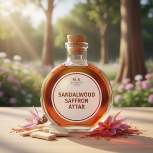 Attar de Bois de Santal et Safran de Qualité Export, Huile Aromatique Fine pour Parfumeurs et Formulateurs, Usage Personnel - Product Image 1