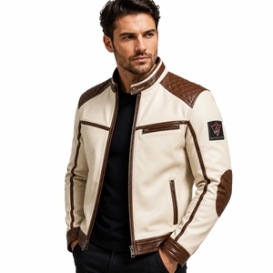 Men Leather <b>Jacket</b> Classic Genuine Leather Outerwear Comfortable Inner Lining Durable Design For Casual Wear Travel Outdoor - Product Image 4