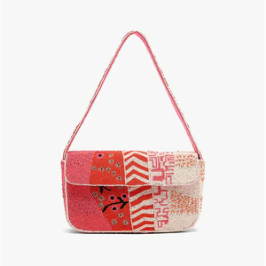 Sacs à bandoulière brodés uniques – Les meilleurs sacs à main classiques bohèmes brodés à la main, pochettes carrées fantaisie avec perles - Product Image 1