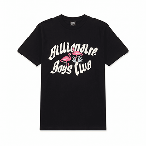 T-shirt Nera con Stampa Grafica Flamingo Billionaire Boys Club, Stile Vintage e Distressed, Collezione Peak Street Bold Heritage, Abbigliamento Designer - Product Image 1