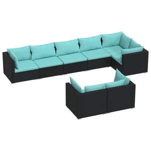 Conjunto de Muebles de Jardín en Negro y Azul Agua - Product Image 2