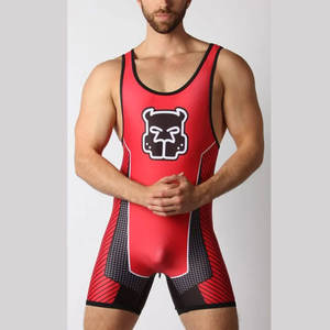 Combinaison de lutte 2026, justaucorps de boxe une pièce, combinaison de sport de fitness pour hommes, haute élasticité, sans manches, pour haltérophilie - Product Image 1