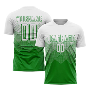 Vente en gros directe d'usine, kits d'uniformes de football unisexes sur mesure, 100% polyester, imprimés par transfert thermique, respirants, séchage rapide, taille plus - Product Image 4