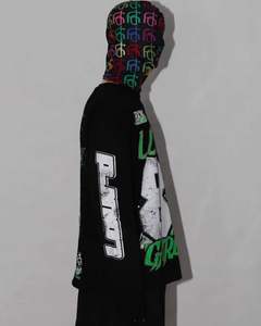 T-shirt en coton surdimensionné délavé à l'acide personnalisé OEM pour hommes, à manches longues double couche, imprimé sérigraphié, livraison rapide - Product Image 3