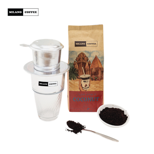 Café moulu Arabica Lam Dong Milano, torréfaction moyenne, haute qualité, goût amer, 250g, durée de conservation 1 an - Product Image 1