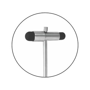 Marteau à tête plate avec manche en plastique, brosse et aiguille |   Marteau de percussion en acier inoxydable - Product Image 4