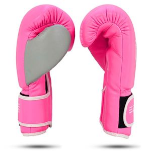 Premium Pink Boxing Gloves Genuine Leather for MMA Sparring Training Kickboxing Muay Thai Punching Bag Work with <b>Velcro</b> Closure - Product Image 4