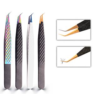 Pinzas Profesionales para Extensión de Pestañas al por Mayor, Pinzas de Acero Inoxidable para Volumen de Pestañas para Uso en Salón, Proveedor de Logotipo Personalizado OEM - Product Image 4