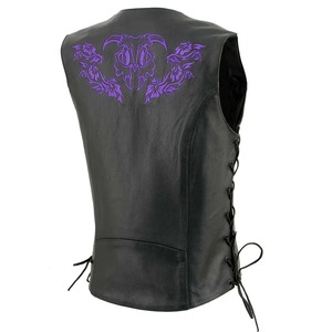 Gilet en cuir tendance pour femmes, fermeture éclair asymétrique, vêtements d'extérieur d'hiver, gilet en cuir pour femmes - Product Image 2