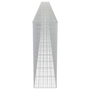 ผนังเกเบี่ยนเหล็กชุบสังกะสีพร้อมฝาปิด354 "x 19.7" x 59 "สำหรับการจัดสวนและการตกแต่ง - Product Image 5