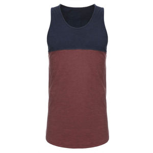 เสื้อกล้ามผู้ชายสีตัดต่อ ดีไซน์ทันสมัย ผ้าฝ้ายนุ่ม สวมใส่สบาย เหมาะสำหรับฤดูร้อน มีบริการ OEM ODM - Product Image 4