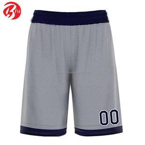 Shorts de basket-ball personnalisés pour hommes adultes, style hip-hop, en polyester respirant, options grandes tailles, cousus, certifiés BSCI - Product Image 3
