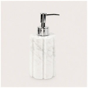Dispensador de Jabón de Mármol de Lujo, Moderno y Minimalista, con Bomba Cromada para Baño de Hotel, Dispensador de Sobremesa - Product Image 1