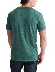 T-shirt décontracté à manches courtes pour homme, 100 % coton jersey, coupe classique, col en V, respirant, uni, tricoté, infroissable - Product Image 4
