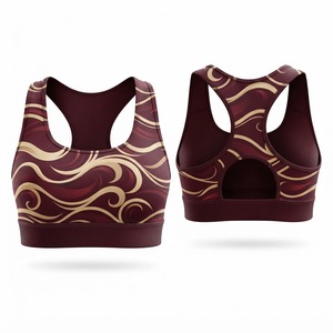 Soutien-gorge de sport MMA pour femmes, combinaison de couleurs personnalisée, haut d'entraînement imprimé, respirant, léger, matière extensible, maintien élevé - Product Image 2
