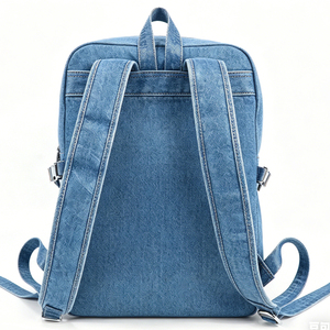 OEM Custom Women's Denim Business Casual Computer Bag Outdoor Travel Student Bag Multi-Functional Daily Use Bag - Product Image 5