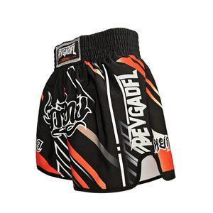 Shorts de entrenamiento de Muay Thai de alta calidad, tela satinada, diseño personalizado, transpirables, ligeros, cintura elástica, ropa de gimnasio para hombres y mujeres - Product Image 3