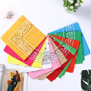 Polyester Paisley Cashew Flower square <b>Scarf</b> Hip-hop Outdoor Cycling Spot Wholesale Bandana Headscarf Custom Print Women - Product Image 1