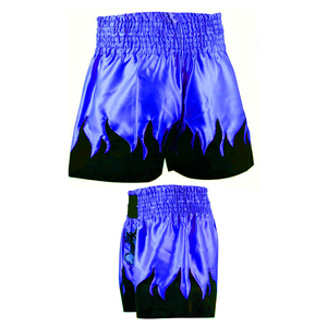 Shorts de boxe en satin personnalisés pour hommes, vente en gros, shorts de Muay Thai professionnels, taille haute, avec logo de marque - Product Image 5