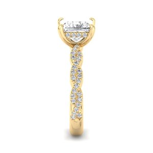 S925 Sterling <b>Silver</b> Woven Motif Framework Proposal <b>Wedding</b> Anniversary <b>Women</b> Diamond <b>Ring</b> - Product Image 4