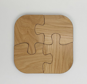 Sous-verres en bois au design élégant de type puzzle pour une décoration intérieure moderne, au style unique et à prix abordable - Product Image 4