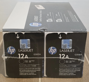Cartuchos de Tóner Negros Originales HP 12A, Paquete de 2, Q2612AF - Product Image 1
