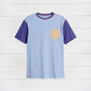 T-shirts personnalisés à manches courtes en coton multicolores à col rond avec broderie pour l'été, 280 g/m², coupe ample - Product Image 5