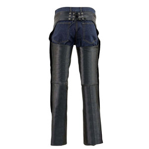 Premium Genuine Leather <b>Half</b> <b>Chaps</b> Men Stylish Western Horse Riding Equestrian Horse Riding Wear Leather <b>Chaps</b> - Product Image 2