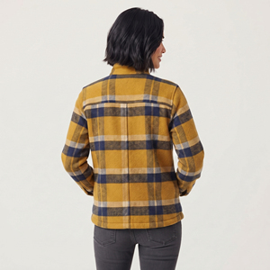 Women's Plaid Fleece <b>Jacket</b> Mandarin Collar Full Sleeve Winter <b>Flannel</b> Coat With Button Closure <b>Flannel</b> <b>Jacket</b> Women - Product Image 2