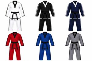 Uniforme de Judo Blanco de Moda con Ribete Negro, 100% Algodón, 140g, Secado Rápido, Transpirable, Unisex, Talla Adulto, Corte Regular, Kits de Artes Marciales - Product Image 6