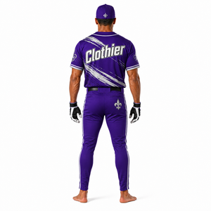 Uniforme de béisbol profesional y cómodo, hecho con tela transpirable para mantener a los jugadores durante la competencia intensa durante el entrenamiento. - Product Image 2