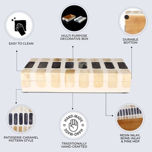 Artisan Bone Inlay Decorative <b>Box</b> for Jewelry Storage and <b>Vanity</b> Organization - Product Image 3