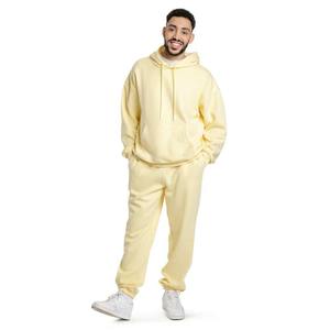 Most Trendy Cut and Sew Winter 2 <b>Pc</b> Tracksuit <b>Sets</b> Thick Hoodie Matching Jogger Sweatpants Two Piece Cotton Men's Sweat Suit - Product Image 5