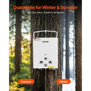 Calentador de Agua Portátil de Propano sin Tanque de 5L para Exteriores, 34000 BTU, 1.32 GPM, con Accesorios para Agua Caliente Instantánea + Calentadores de Agua a Gas - Product Image 4