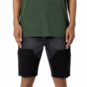 Nouvel Arrivage Produit Phare : Short Bermuda en Jean de Coton Délavé Foncé pour Homme, Taille Mi-Haute, Style Décontracté - Product Image 1