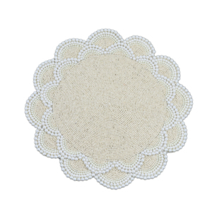 Napperons Vintage Perles Solides Écologiques Design Coloré Diamètre 400mm pour Décoration Maison Vaisselle Table à Manger Fête - Product Image 5