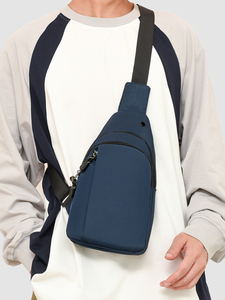 Lightweight Chest Pack Crossbody <b>Shoulder</b> Bag Zipper Adjustable <b>Strap</b> Minimalist Style for Hiking Cycling Travel Office Everyday - Product Image 6
