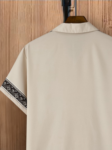 Best quality Men's Vacation Outfit Breathable Tropical Floral Shirt & Shorts <b>Set</b> Men's Fashionable Summer Suit for men's - Product Image 4