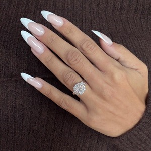 5 Carat Radiant Cut Lab Grown Diamond Three Stone Engagement <b>Ring</b> _ Trapezoid Stones _ IGI Certified _ 18k _ <b>Statement</b> <b>Ring</b> - Product Image 3