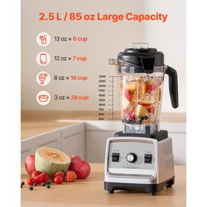 Robot da Cucina Multifunzione Professionale da 85 oz 1400W per Frullati (Spina UK/US) - Product Image 3