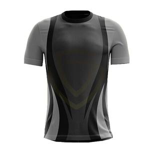 Uniforme de football pour hommes de bonne qualité, 100% polyester, manches courtes, vêtements de sport respirants, anti-bactériens - Product Image 3