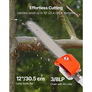 25CC 2 Stroke Gas-<b>Powered</b> Pole <b>Saw</b> 7 1/2 Inch Cordless Tree Trimmer with 12 Cutting Bar and 23 Fl.oz Fuel Tank Gas Chainsaw - Product Image 4