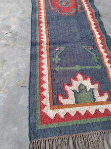 Colorful Geometric Southwestern Stair <b>Runner</b> Rug Navajo Style Boho Tribal Wool Carpet Rustic Farmhouse Hallway Decor <b>Runner</b> - Product Image 6