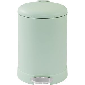 Cestino per Rifiuti in Acciaio Inox Rotondo da 1,2 Galloni, Piccolo Contenitore Metallico con Coperchio a Chiusura Morbida e Pedale - Product Image 1