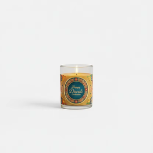 Bougie en verre parfumée artisanale de qualité supérieure en cire de soja écologique, pour Noël, Diwali, décoration festive pour la maison, cadeau - Product Image 3