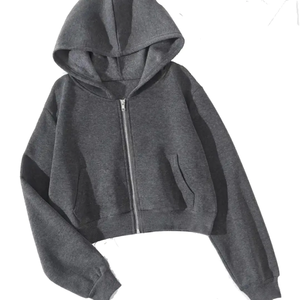 Vente Flash : Sweat à Capuche Femme Oversize en Coton de Luxe, Haute Qualité, Strass, Effet Vieilli, Zippé, Hiver Décontracté - Product Image 4